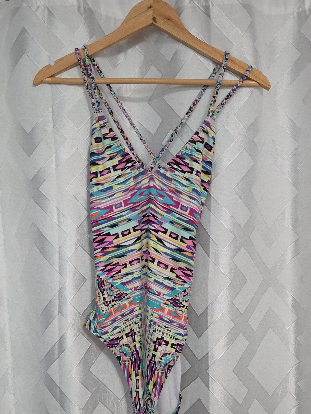 Kenneth Cole Reaction Multicolor Braided-Strap One-Piece